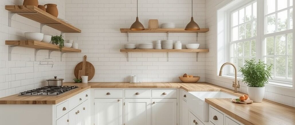 Moderne Landhausküche in Weiß: Helle Gestaltung